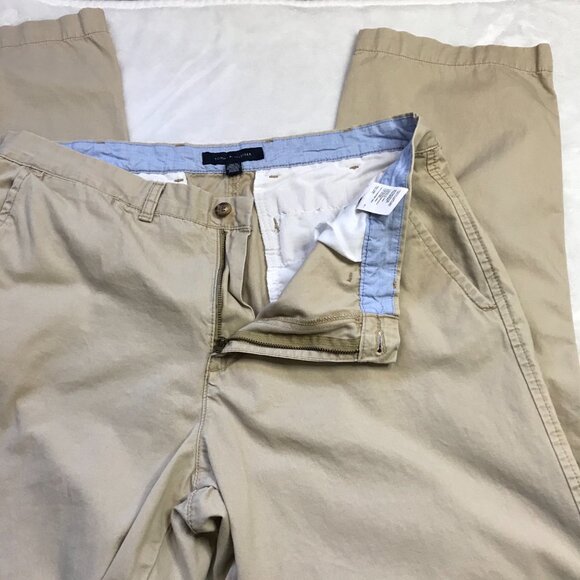 Tommy Hilfiger Khaki Chino Pants Men's Size 38/32 100% Cotton Straight Leg - Picture 4 of 12